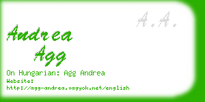 andrea agg business card